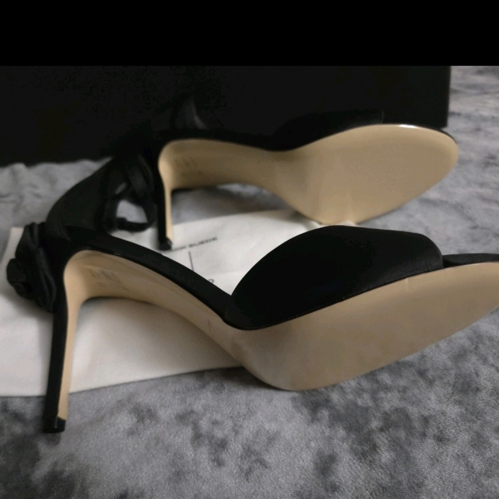 Black Suede Studio Josey Satin Heels EU 41 US 11 - Picture 8 of 10
